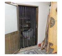 Vyrata Interior Accordian Folding Bedrooms Door, Aluminum Alloy Invisible Sliding Mesh Screen Doors,Burglar-proof with Lock, Cat and Dog-proof((35x80in) 88.9x203.2cm)