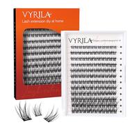 VYRILA Lash Clusters 144pcs Individual Lashes,8-16mm Diy Eyelash Extensions,C Curl Clusters Wispy,3D Natural Look Like Eyelash Extension DIY at Home (Orange Spirit-C-8-16mix)