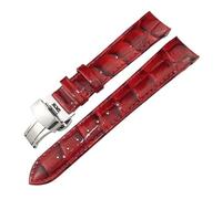 VYSLZ 18mm Leather Cowhide Watch Bands，For Tissot 1853 T035.207 T035 Black White Purple Red Women's Watch Strap Free Tools(Dark red,Rose gold buckle)