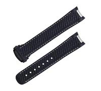 VYSLZ 20mm 21mm Fluorous Rubber Watch Band For Omega Strap AQUA TERRA 150M AT150 Ultra Light Worldtimer 43mm 41mm Fold Clasp Watchbands(Black 3,21mm)
