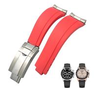 VYSLZ 20mm 21mm Rubber Short Buckle Watchband Fit for Rolex Daytona Submariner Role OYSTERFLEX Yacht Master Small Wrist Silicone Strap