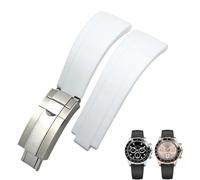 VYSLZ 20mm 21mm Rubber Short Buckle Watchband Fit for Rolex Daytona Submariner Role OYSTERFLEX Yacht Master Small Wrist Silicone Strap