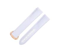 VYSLZ 20mm Black Nylon Fabric Watchband Fit For Omega Strap For AT150 Seamaster 300 Planet Ocean De Ville Speedmaster Curved End Watch Band(White 7)
