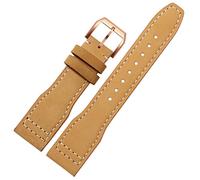 VYSLZ 22mm The Top Leather Watch Band For IWC IW326201 / IW377701 Big Pilot Series Genuine Leather Watch Strap(Red Black)