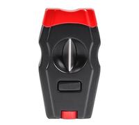 VYSLZ Cigar Cutter Stainless Steel Double Blade Guillotine Metal Pocket Smoking Tool Case Silver Black Zinc Alloy(E)