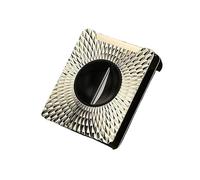 VYSLZ Cigar Cutter V-Spring Metal Blade Portable Pocket Smoking Tool Case Zinc Alloy Stainless Steel Black(B)