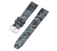 VYSLZ Curved No Gap Rubber Strap For Omega Speedmaster Watch Replacement Band Men Women 20mm Watchbands silver buckle gold buckle rose buckle black buckle(L)