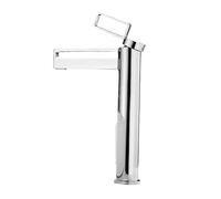 VYSLZ Gold Brass Bathroom Basin Faucet Deck Mounted Hot Cold Stylish Modern Vanity Fixture(E)