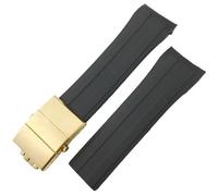 VYSLZ Silicone Rubber Watchband 21mm 22mm Replacement For MIDO M026 Ocean Star HydroConquest Waterproof Sport Watch Strap(Black golden,22mm)