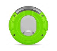 VYSLZ Stainless Steel Cigar Cutter, Precision Oval Double Blade Guillotine Tool, Vibrant Two-Tone Round Clipper, Ergonomic Dual-Loop Handheld Accessory(H)