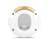 VYSLZ Stainless Steel Cigar Cutter, Precision Oval Double Blade Guillotine Tool, Vibrant Two-Tone Round Clipper, Ergonomic Dual-Loop Handheld Accessory(A)