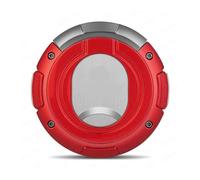 VYSLZ Stainless Steel Cigar Cutter, Precision Oval Double Blade Guillotine Tool, Vibrant Two-Tone Round Clipper, Ergonomic Dual-Loop Handheld Accessory(F)