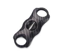 VYSLZ Stainless Steel Cigar Cutter, Professional Precision Double Blade Guillotine Tool, Modern Carbon-Fiber Patterned Handheld Clipper, Portable Metal Accessory(A)