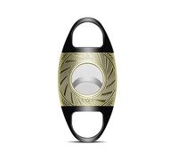 VYSLZ Stainless Steel Cigar Cutter, Professional Precision Double Blade Guillotine Tool, Ornate Engraved Handheld Clipper, Portable Metal Accessory(E)