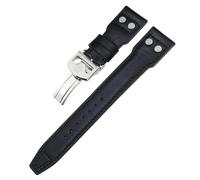 VYSLZ Thick Real Leather Calfskin Watchband 21mm 22mm For IWC Big PILOT Spitfire IW5009 IW3777 Rivets Cowhide Watch Strap