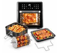 Vytronix 12L 4-in-1 Air Fryer Oven with Rotisserie, 1800W Rapid Air Circulation, Digital Touchscreen, 12 Presets, Healthy Little-to-No Oil Cooking, Glass Door & Interior Light