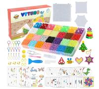 Vytung Water Fuse Beads Set,28 Colors 4000 PCS Water Spray Beads Set,389 Patterns,DIY Water Sticky Beads for Kids Beginners Activity Pack