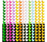 Vyuwast 200 Pcs Mini Resin Ducks to Hide 10 Colors Luminous Ducks Glow in the Dark Tiny Animals Figures for DIY Garden Dollhouses Halloween Christmas Party Decoration