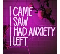VYXIN Came Saw Had Anxiety Left Neon Light Sign Wall Decor,Led Sign Bedroom Wall Decor Signs for Bedroom Pub Home Bar Room Club Party Window
