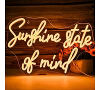 VYXIN Sunshine State of Mind Neon Sign for Wall Decor,Neon Light Sign for Cafe Bar Kitchen Restaurant Coffee Dessert Shop Party