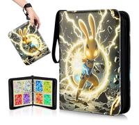 VYYTYYA Trading Card Binder with Sealed Zip,65 Pages 520 Pockets Toploader Binder,PU Waterproof Card Album, Double-sided Card Folder for Pokemon,Yu-Gi-Oh,MTG,Sports Cards,Game Cards(Cool)
