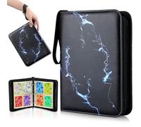 VYYTYYA Trading Card Binder with Sealed Zip,65 Pages 520 Pockets Toploader Binder,PU Waterproof Card Album, Double-sided Card Folder for Pokemon,Yu-Gi-Oh,MTG,Sports Cards,Game Cards(Simplicity)