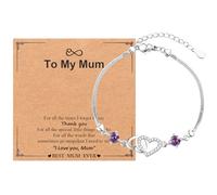 VYYU Gifts for Mum, Adjustable Infinity Hearts Bracelet for Mother, Mum Gifts Birthday Christmas Thanksgiving Day Valentines Day Mothers Day from Daughter Son