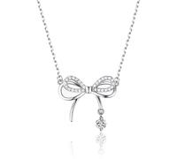 VYYU Girls Jewellery Set - Butterfly Bow Pendant Necklace | Kids Jewellery for Daughter Granddaughter Niece Wedding Flower Girls Christmas Birthday Gifts for Women