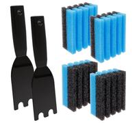 VZGQHMTR Efficient Grill Cleaning Set - 3-Piece Sponge & Scraper Kit for George Foreman & Other Grooved Grills