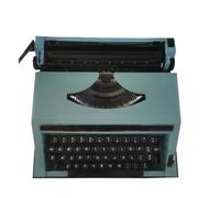 Vzhrvd Blue Old-Fashioned Traditional Portable Manual Typewriter for Notes Or Letters Or Creative Writing Writers Literary Gift