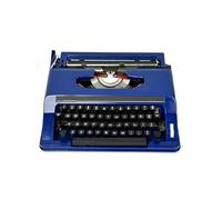 Vzhrvd Manual Typewriter, BlueTraditional Portable Typewriter, Manual Typewriter for Writing Letters Vintage Collectible Mechanical Typewriter