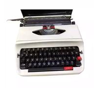 Vzhrvd Mechanical English Typewriter,Old Fashioned Traditiona PortableManual Typewriter for Notes Or Letters Or Creative Writing and So On(White)