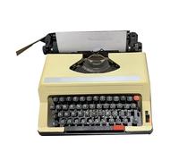 Vzhrvd Old-Fashioned Traditional Portable Manual Typewriter for Notes Or Letters Or Creative Writing Writers Literary Gift Yellow