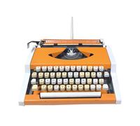 Vzhrvd Orange Mechanical English Typewriter, Old-Fashioned Traditional Portable Manual Typewriter for Notes Or Letters Or Creative Writing