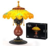 Vziimo Ideas Table Lamp: Mini Building Block Set, Creative Retro-Style Lamp for Home Decor, Great Gift for Adults & Kids 8+, 932001