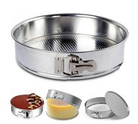 Vziokk 9 Inch Cake Pan, 304 Stainless Steel Cheesecake Mold with Removable Bottom, Leakproof & Nonstick Round Springform Baking Pan for Oven and Desserts
