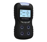 Vzmcov 4 in 1 Gas Detector, Rechargeable Portable 4 in 1 Gas Clip 4-Gas Monitor Meter Tester Analyzer Sound Light Shock