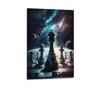 VZRSQZK Battle of Kings Chess Poster Poster Decorative Painting Canvas Wall Posters And Art Picture Print Modern Family Bedroom Decor Posters 12x18inch(30x45cm)