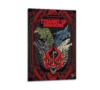 VZRSQZK Dungeons And Dragons Tyranny of The Dragon Poster Poster Decorative Painting Canvas Wall Posters And Art Picture Print Modern Family Bedroom Decor Posters 20x30inch(50x75cm)
