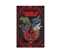 VZRSQZK Dungeons And Dragons Tyranny of The Dragon Poster Poster Decorative Painting Canvas Wall Posters And Art Picture Print Modern Family Bedroom Decor Posters 08x12inch(20x30cm)