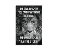 VZRSQZK Fitness Inspiration Warrior I Am The Storm Poster Poster Decorative Painting Canvas Wall Posters And Art Picture Print Modern Family Bedroom Decor Posters 08x12inch(20x30cm)
