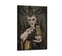VZRSQZK Game Lilith Poster Diablo 4 Poster Decorative Painting Canvas Wall Posters And Art Picture Print Modern Family Bedroom Decor Posters 20x30inch(50x75cm)