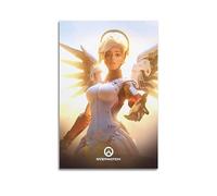 VZRSQZK Game Overwatch Mercy Poster Poster Decorative Painting Canvas Wall Posters And Art Picture Print Modern Family Bedroom Decor Posters 16x24inch(40x60cm)