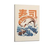 VZRSQZK Moby Sushi Art Poster Poster Decorative Painting Canvas Wall Posters And Art Picture Print Modern Family Bedroom Decor Posters 12x18inch(30x45cm)