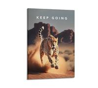 VZRSQZK Motivational Animal Poster Keep Going Poster Decorative Painting Canvas Wall Posters And Art Picture Print Modern Family Bedroom Decor Posters 20x30inch(50x75cm)