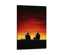 VZRSQZK Movie Breaking Bad Walter Jesse Sunset Poster Poster Decorative Painting Canvas Wall Posters And Art Picture Print Modern Family Bedroom Decor Posters 12x18inch(30x45cm)