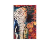VZRSQZK Sketch Indian Elephant Poster Poster Decorative Painting Canvas Wall Posters And Art Picture Print Modern Family Bedroom Decor Posters 12x18inch(30x45cm)