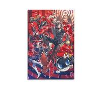 VZRSQZK Video Game Persona 5 Persona Poster Poster Decorative Painting Canvas Wall Posters And Art Picture Print Modern Family Bedroom Decor Posters 24x36inch(60x90cm)