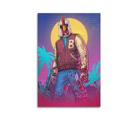 VZRSQZK Video Game Poster Richard Hotline Miami Poster Poster Decorative Painting Canvas Wall Posters And Art Picture Print Modern Family Bedroom Decor Posters 16x24inch(40x60cm)