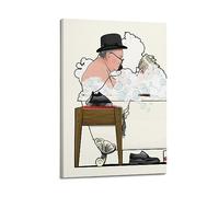 VZRSQZK Winston Churchill Bath Poster Poster Decorative Painting Canvas Wall Posters And Art Picture Print Modern Family Bedroom Decor Posters 12x18inch(30x45cm)